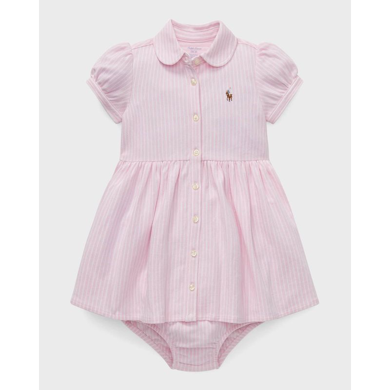 Yarn-Dyed-Oxford-Mesh-Stripe-Dress-With-Matching-Bloomers-Size-3M-24M
