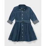 Girl-s-Belted-Fit-and-Flare-Denim-Shirtdress-Size-2-4