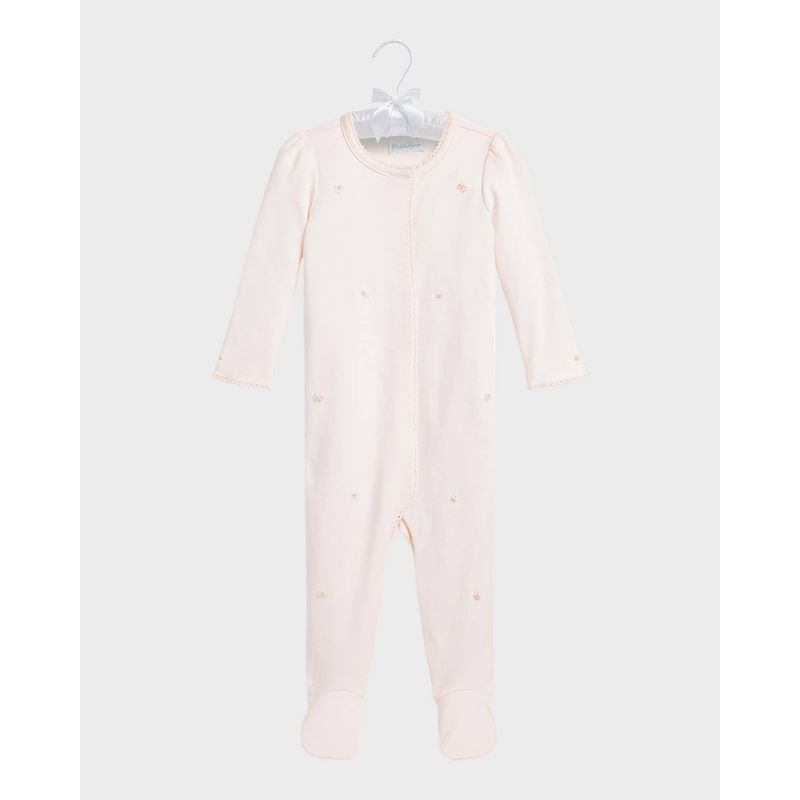 Girl-s-Embroidered-Flowers-Footie-Size-3M-9M