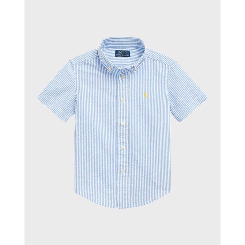 Boy-s-Striped-Seersucker-Short-Sleeve-Shirt-Size-5-7