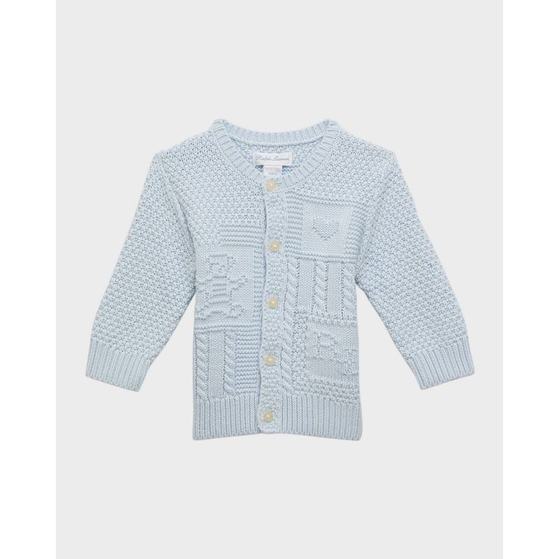 Boy-s-Cardigan-W--Bear-Intarsia-Size-3M-24M