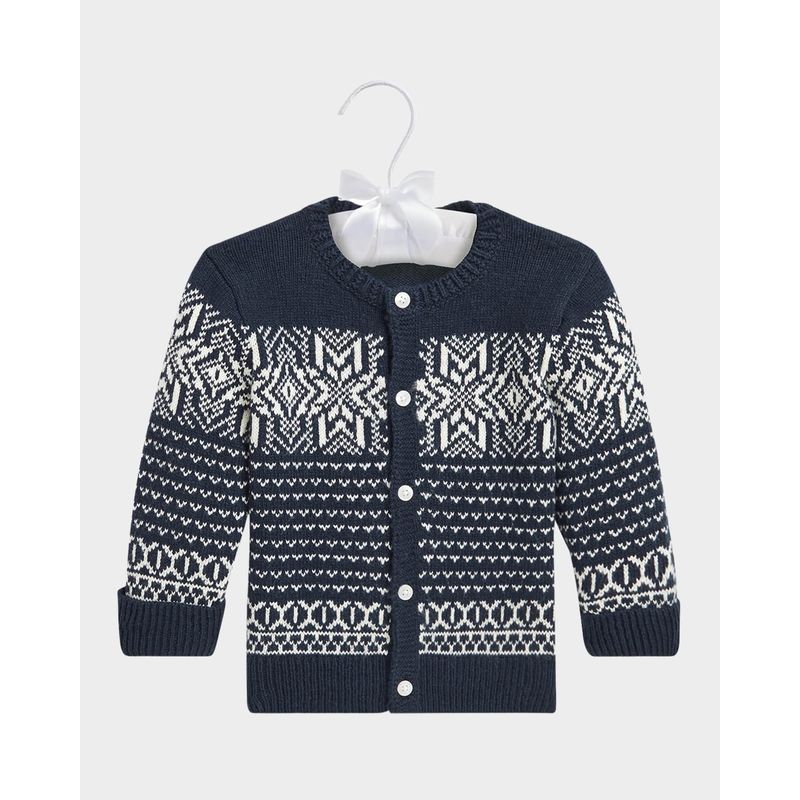 Girl-s-Snowflake-Intarsia-Cardigan-Size-3M-24M