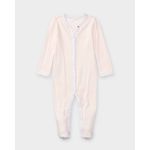 Cotton-Footie-Pajamas-With-Floral-Trim-Size-Newborn-9M