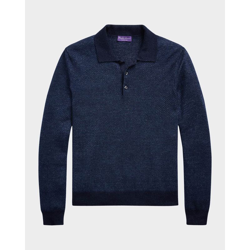 Men-s-Cashmere-Linen-Polo-Collar-Sweater
