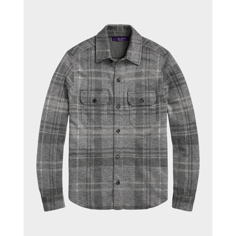 Men-s-Plaid-Knit-Cashmere-Wool-Overshirt