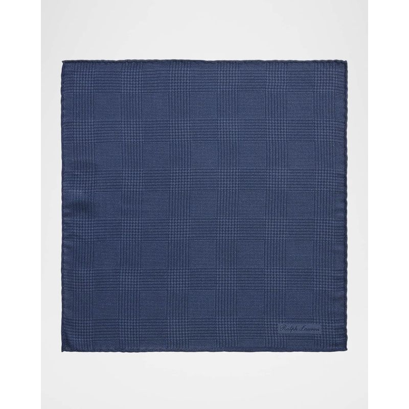Men-s-Glen-Plaid-Cashmere-Silk-Pocket-Square