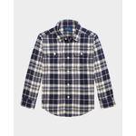 Boy-s-Brushed-Flannel-Print-Sport-Shirt-Size-S-XL