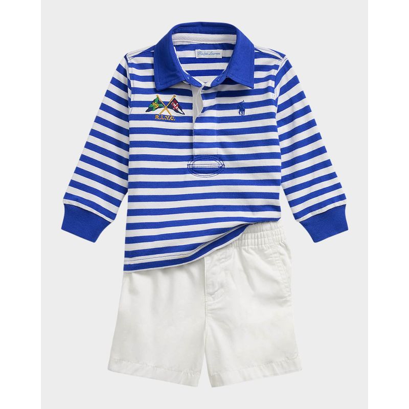 Boy-s-Jersey-Long-Sleeve-Rugby-Shirt---Shorts-Set-Size-9M-24M