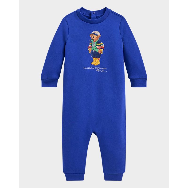 Boy-s-Fleece-Polo-Bear-Coverall-Size-3M-9M