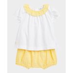 Girl-s-Gingham-Seersucker-Short-Set-Size-3M-24M