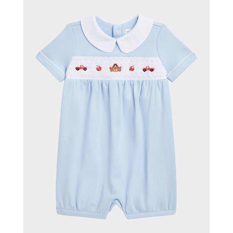 Boy-s-Smocked-Picnic-Embroidered-Coverall-Size-3M-12M