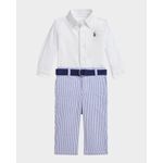 Kid-s-Cotton-Shirt---Seersucker-Belted-Pants-Set-Size-3M-24M