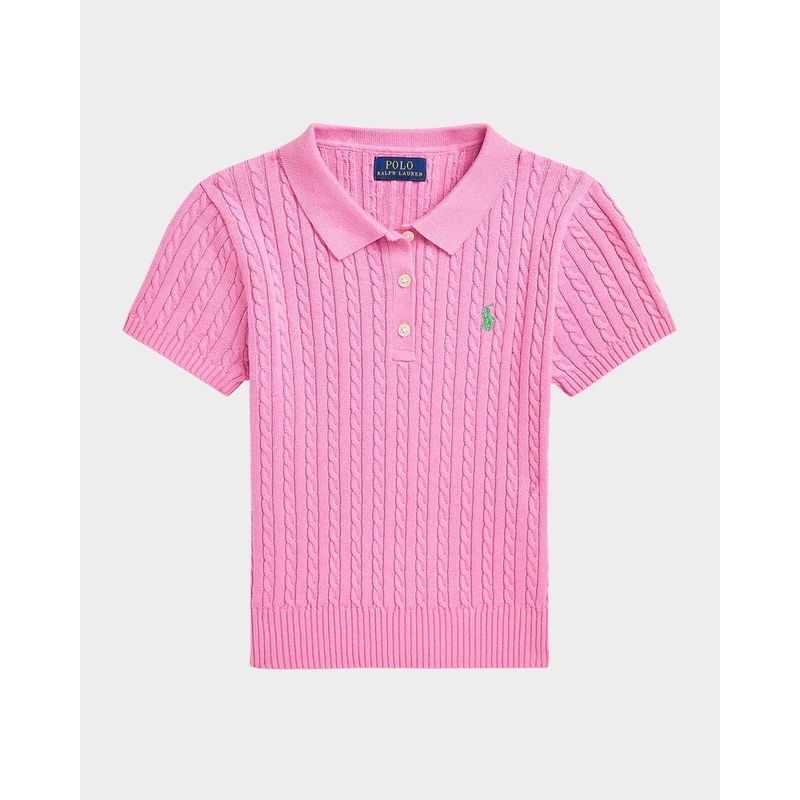 Girl-s-Mini-Cable-Knit-Polo-Shirt