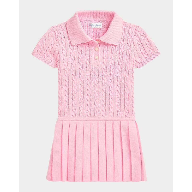 Girl-s-Cable-Knit-Polo-Dress-Size-3M-24M