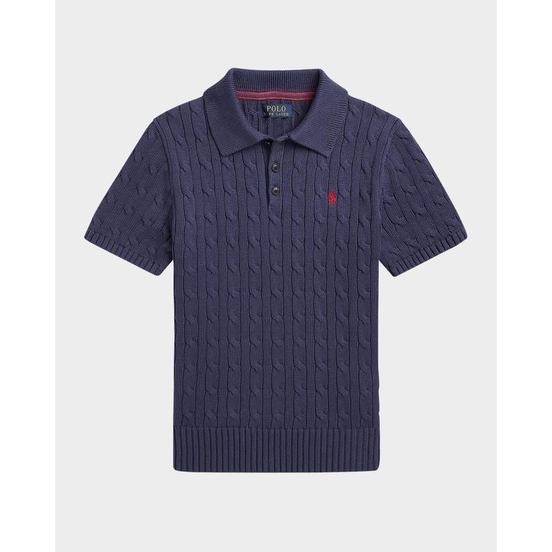 Boy-s-Cable-Knit-Polo-Sweater