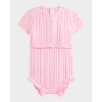Girl-s-Ribbed-Cable-Knit-Bodysuit---Cardigan-Size-3M-24M