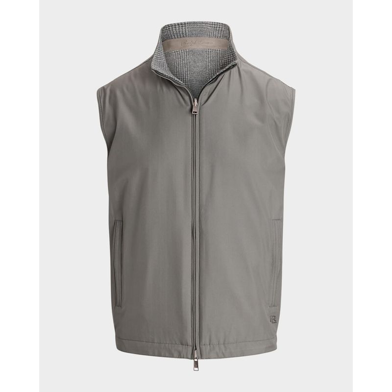 Men-s-Reversible-Plaid-Hybrid-Vest