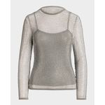Rhinestone-Net-Embellished-Top