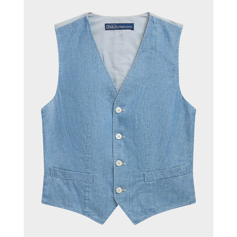 Cotton-Chambray-Vest
