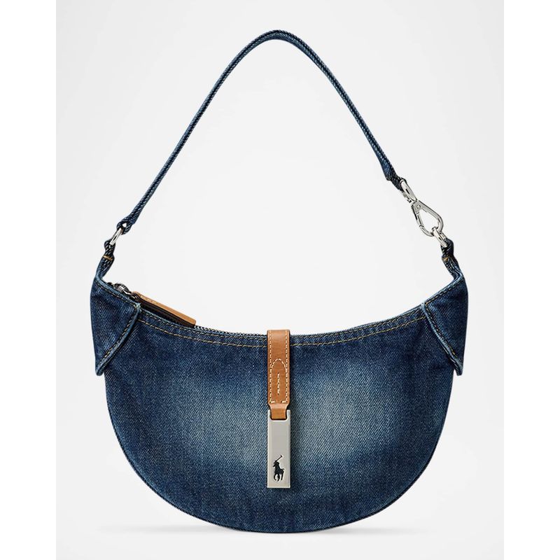 Polo-ID-Small-Denim-Leather-Shoulder-Bag
