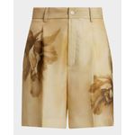 Tracy-Pleated-Floral-Silk-Gauze-Shorts