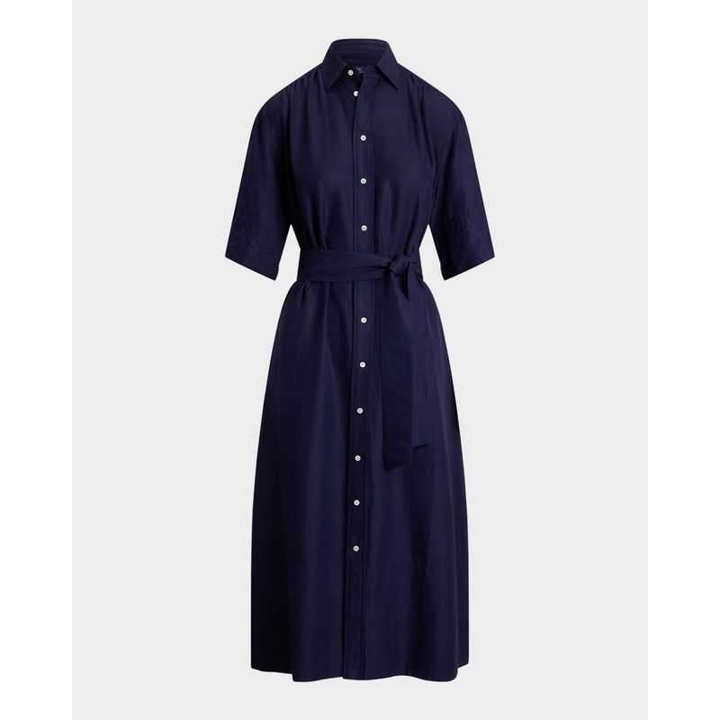 Belted-Silk-Blend-Shirtdress