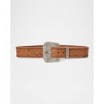 Tooled-Buckle-Calfskin-Suede-Belt