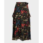 Floral-Ruffle-Trim-Georgette-Maxi-Skirt