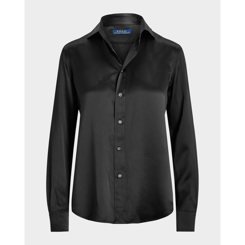 Classic-Fit-Silk-Shirt-Black