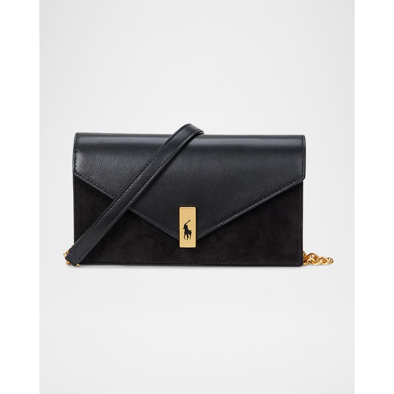 Polo-ID-Suede-Leather-Chain-Wallet---Bag