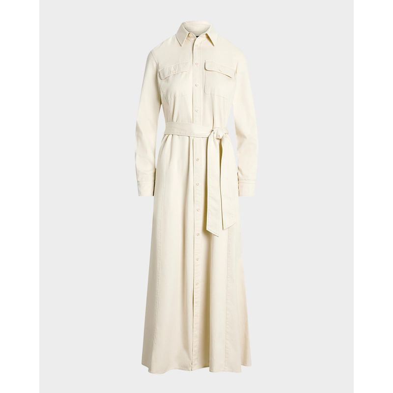 Belted-Cotton-Twill-Shirtdress